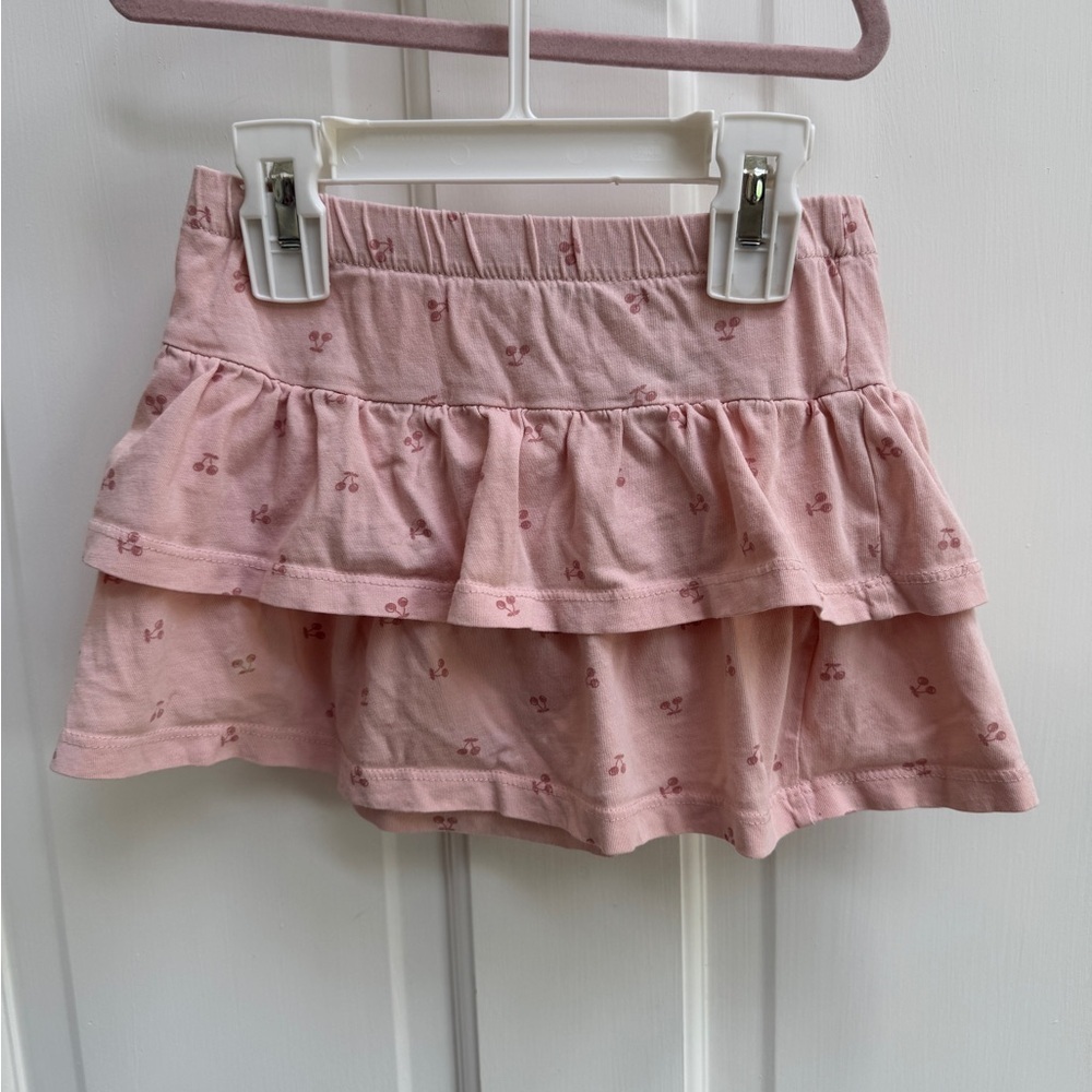 H&M 2-4Y 3T Girls Pink Skirt with Ruffled Tiers